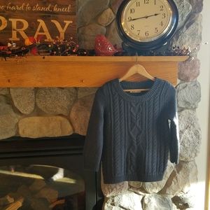 Navy cable knit sweater